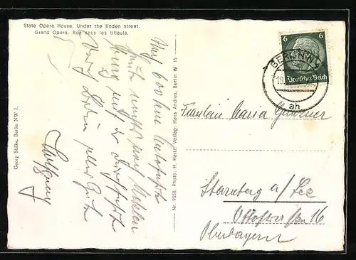 AK Berlin, Staatsoper Unter den Linden