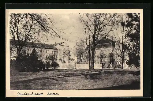 AK Bautzen, Standort-Lazarett mit Park