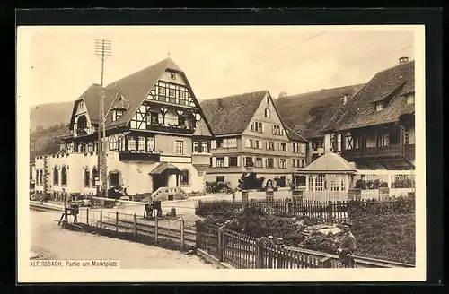 AK Alpirsbach, Partie am Marktplatz