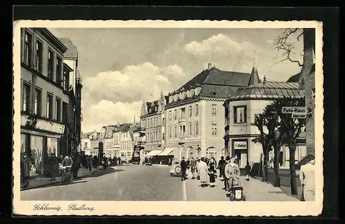 AK Schleswig, Foto-Haus Hansen im Stadtweg