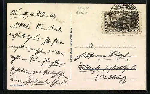 AK Neunkirchen, Goethestrasse mit Bäumen