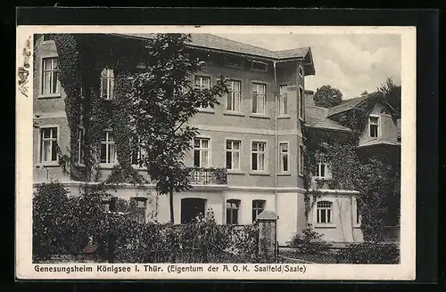 AK Königsee i. Thür., Blick auf das Genesungsheim