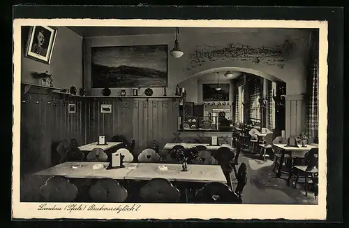 AK Landau / Pfalz, Gasthaus Bratwurstglöck'l, Innenansicht