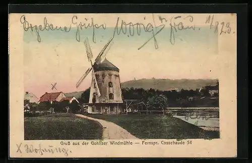 AK Gohlis, Abendstimmung an der Gohliser Windmühle