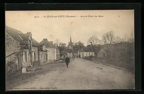 AK St-Jean-sur-Erve, Arrivée Route du Mans