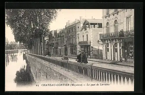 AK Chateau-Gontier, Le Quai de Lorraine