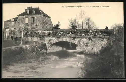 AK Gorron, Le Pont sur la Colmont