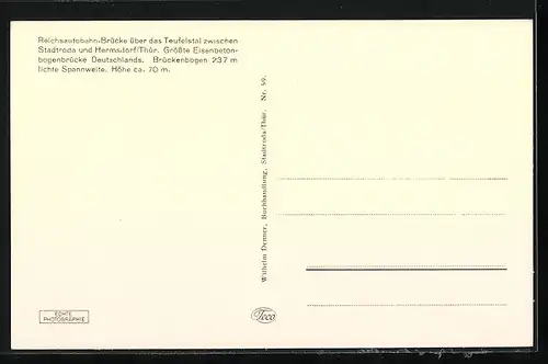AK Hermsdorf, Blick auf die Reichsautobahnbrücke