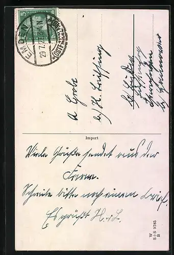 Künstler-AK Die Wasserbraut, Segelsport