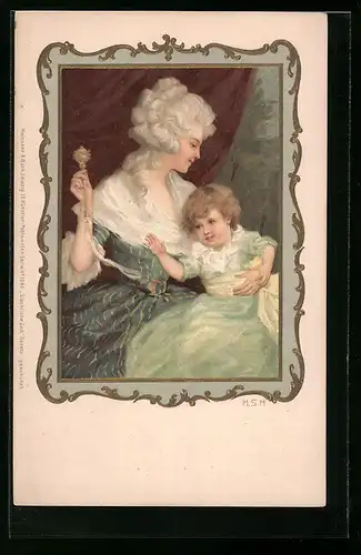 Künstler-AK Meissner & Buch (M&B) Nr.1066: Mutter mit ihrem Kind