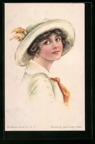 Künstler-AK Alice Luella Fidler: American Girl No. 36
