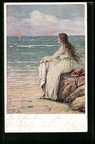 Künstler-AK Alfred Mailick: Ferne Gedanken