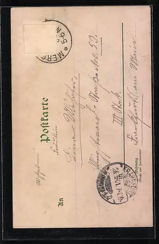 Künstler-AK Alfred Mailick: Mutter mit Kind unter blühenden Zweigen, Pfingstgruss