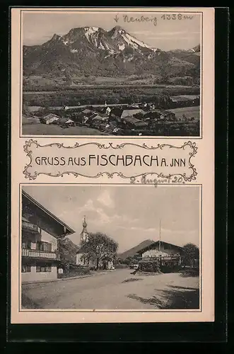 AK Fischbach a. Inn, Ortsansicht, Strassenpartie