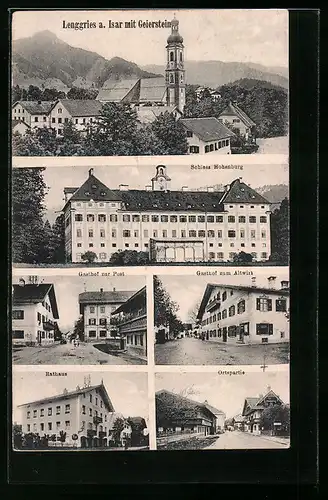 AK Lenggries a. Isar, Gasthof zur Post, Gaasthaus zum Altwirt