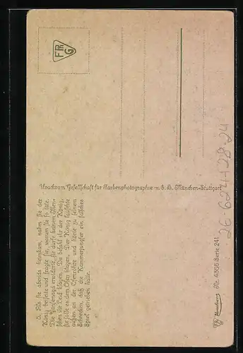 Künstler-AK Otto Kubel: Brüder Grimm, Die Gänsemagd, Die Prinzessin klagt dem Ofen ihr Leid