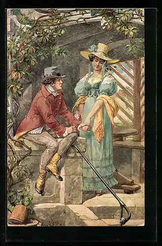 Künstler-AK Hans Kaufmann: Gedenke mein!