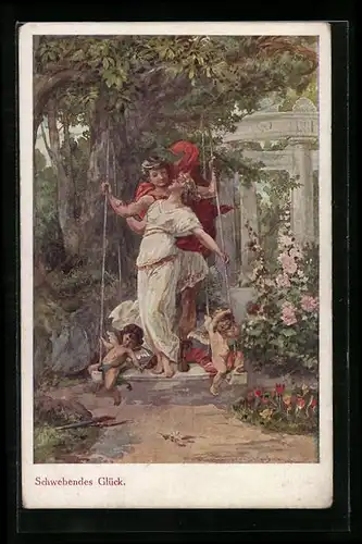 Künstler-AK Hans Kaufmann: Schwebendes Glück