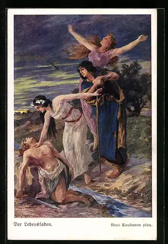 Künstler-AK Hans Kaufmann: Der Lebensfaden