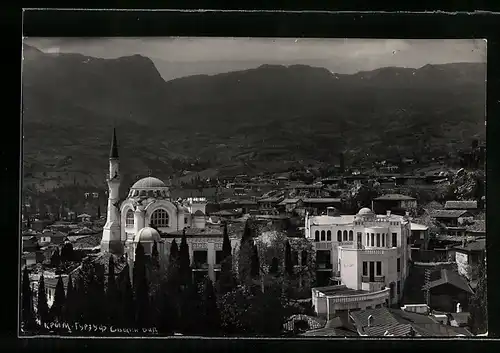 AK Gursuf /Krim, Panorama, Moschee