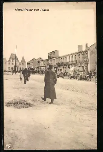 AK Piaski, Partie an der Hauptstrasse