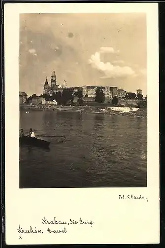 AK Krakau, Burg mit Ruderpartie