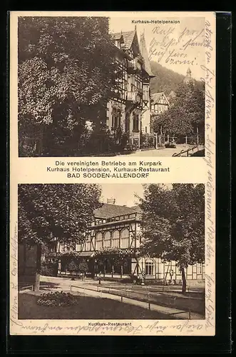 AK Bad Sooden-Allendorf, Kurhaus-Restaurant, Kurhaus-Hotelpension