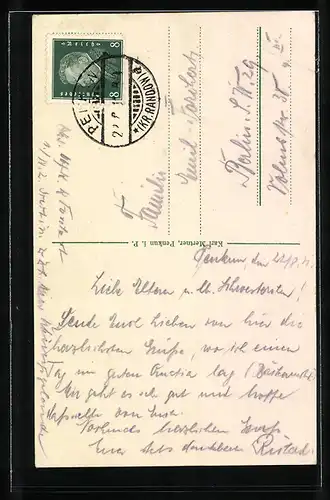 AK Penkun I. Pom., Partie an der Bahnhofstrasse, Schützensteig