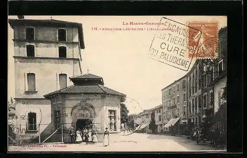 AK Encausse-les-Bains, l` établissement et la route