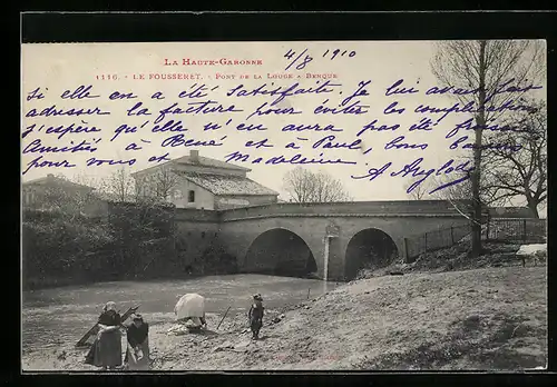 AK Le Fousseret, Pont de la Louge a Benque
