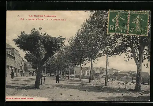 AK Montréjeau, La Promenade