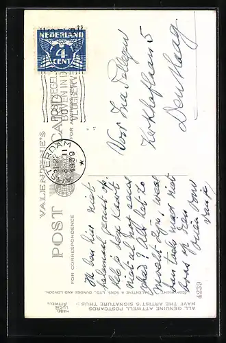 Künstler-AK Mabel Lucie Attwell: Mädchen mit Kopftuch