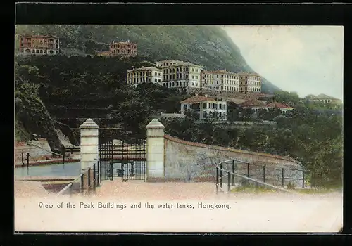 AK Hongkong, View of the Peak Buildings and the water tanks