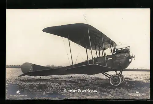 Foto-AK Sanke Nr. 260: Rumpler-Doppeldecker