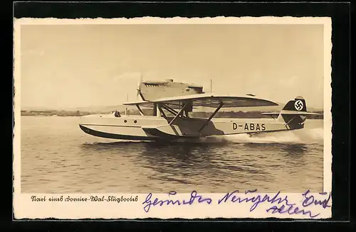 AK Start eines Wasserflugzeuges, Dornier-Wal-Flugboot, 