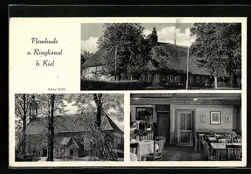 AK Flemhude a. Ringkanal, Gasthaus zum Lindenkrug, Bes.: Ferd. Rose