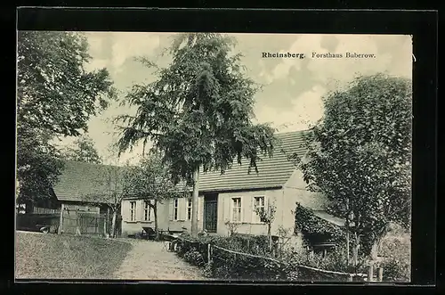 AK Rheinsberg, Partie am Forsthaus Buberow