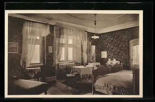 AK Marburg / Lahn, Verbindungshaus Jägerheim, Schlafzimmer v. Gröning-Zimmer