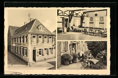 AK Rhodt a. d. Weinstr., Gasthaus u. Metzgerei zum Adler, Inh.: Karl Rummel