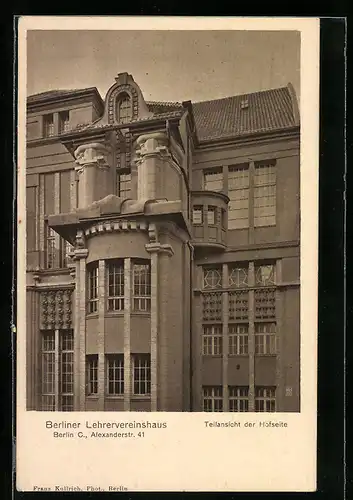 AK Berlin, Lehrervereinshaus, Alexanderstrasse 41, Teilansicht der Hofseite