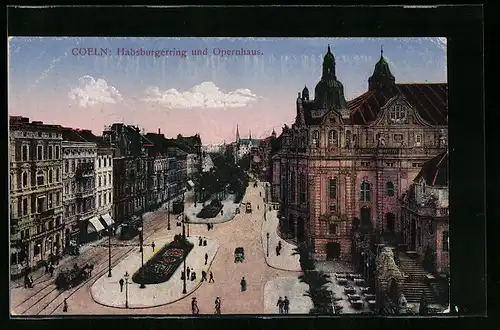 AK Köln-Neustadt, Habsburgerring und Opernhaus