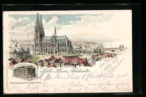 AK Köln, Grabmal Konrad`s von Hostaden, Dom