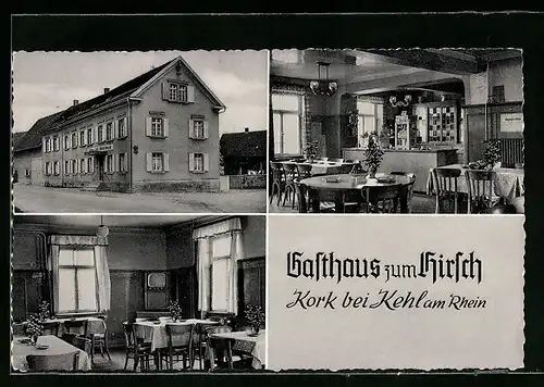 AK Kork, Gasthaus zum Hirsch, verschiedene Ansichten