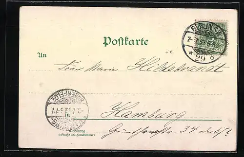 Lithographie Berlin, Blick auf Alt-Berlin, an der Königl. Münze