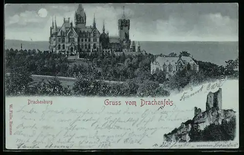 AK Königswinter, Drachenburg und Drachenfels