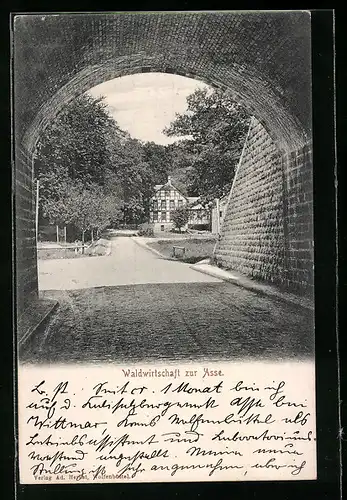 AK Wittmar, Waldgasthaus zur Asse durch Tor