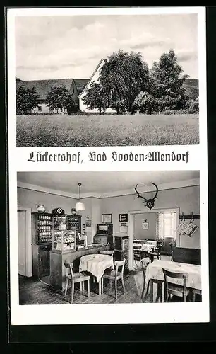 AK Bad Sooden-Allendorf, Gasthaus Lückertshof, Innenansicht
