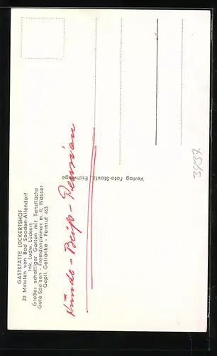 AK Bad Sooden-Allendorf, Gasthaus Lückertshof, Innenansicht