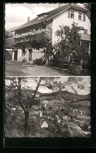 AK Ottenhöfen /Schw., Pension Damen-Herren-Salon Huber-Lemminger, Teilansicht