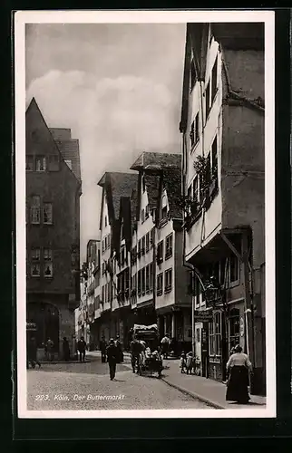 AK Köln, Buttermarkt mit Gschäften